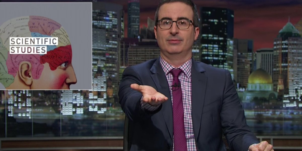 HuffPost's tweet photo. John Oliver exposes "bullsh*t masquerading as science" https://t.co/LplGH3kjFZ https://t.co/G08z312AU3