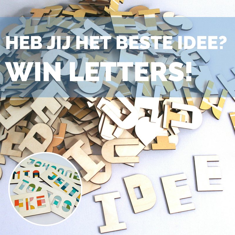 Heb jij een goed idee wat te doen met al deze letters? Laat het ons weten en win ze allemaal! #win #winnen #idee