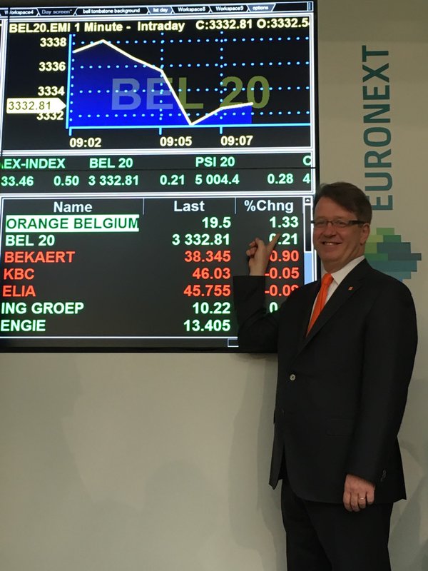 Ge_Pellissier's tweet image. It’s the big day today! @MobistarNL @MobistarFR is already #OrangeBelgium (OBEL) at @Euronext_be !