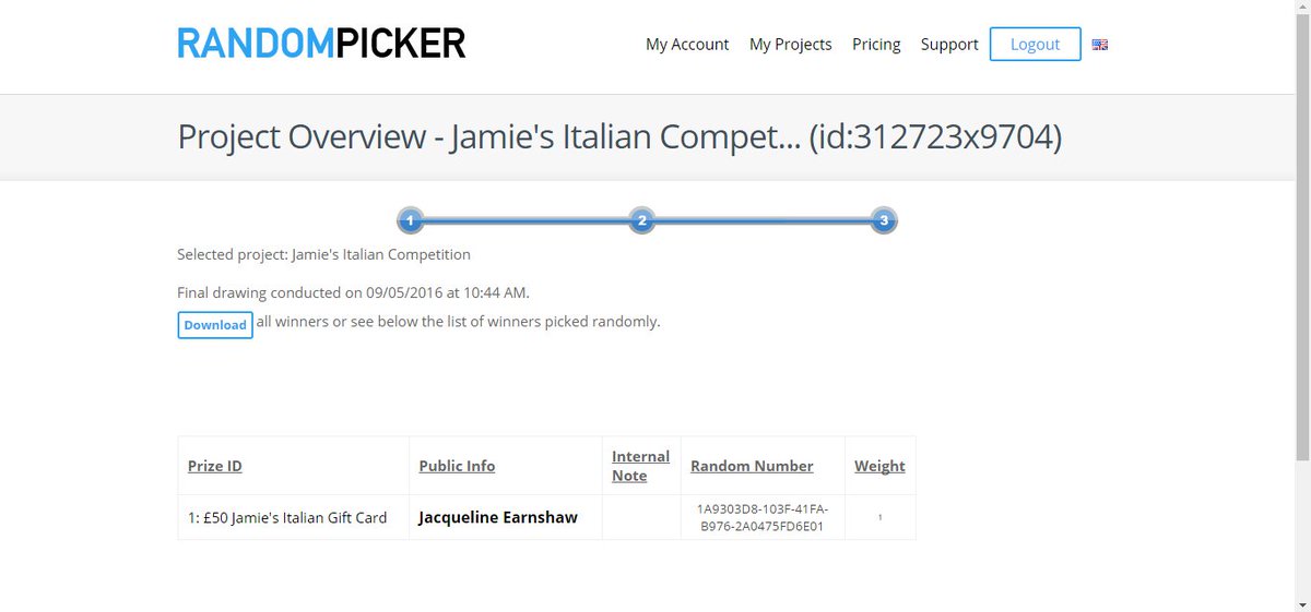flexydine's tweet photo. We have a winner! Thank you everyone for their involvement. Well done Jacqueline! #mondaymotivation @JamiesItalianUK https://t.co/SkyDIU2oFY