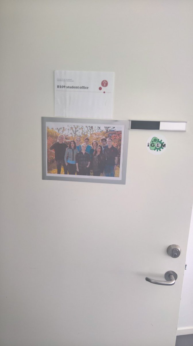 iGEM_Copenhagen's tweet photo. Now everyone knows who's office it is! #UCPH #synbio #iGEM2016 #CosmoCrops #science #space https://t.co/wwI3jwNtcc