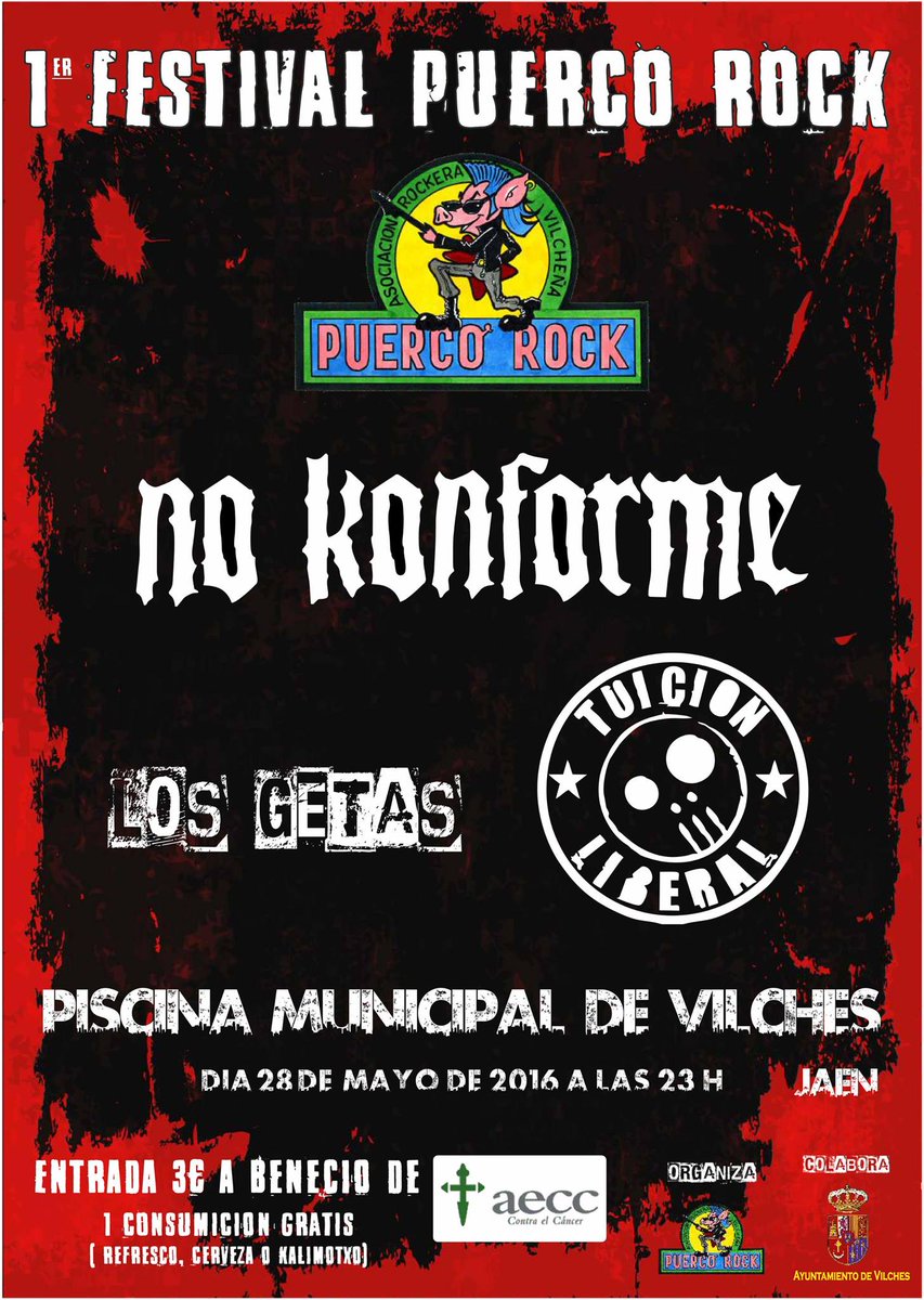 El 28 de mayo bajamos al sur. Al festival Puerco Rock en Vilches ( Jaén).