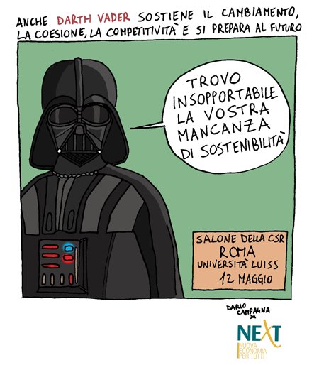 NeXteconomia's tweet photo. Non scegliere il lato oscuro della forza, vieni al Salone #CSRISRoma16! Info e iscriz. su https://t.co/BX0GsbOBPH https://t.co/JLNItREKcF