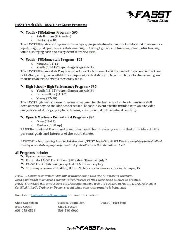 TheFASSTtrack's tweet photo. FASST Track Club - age specific & age appropriate training programs. Something here for the whole family! #BeFASST https://t.co/lnKW6d8Fbi