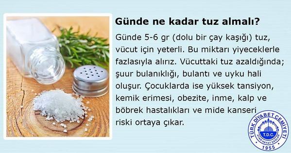 İçerik ortağımız Türk Diyabet Cemiyeti tuz tüketimi hakkında bilgi veriyor.
