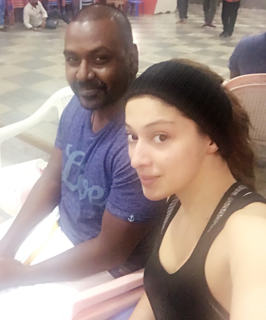 iamlakshmirai's tweet photo. And it begins ! On a roll once again with @offl_Lawrence 💃💃💃 will surely be a treat to all my fans #kanchanapair 😁 https://t.co/eOjvfmkA5A