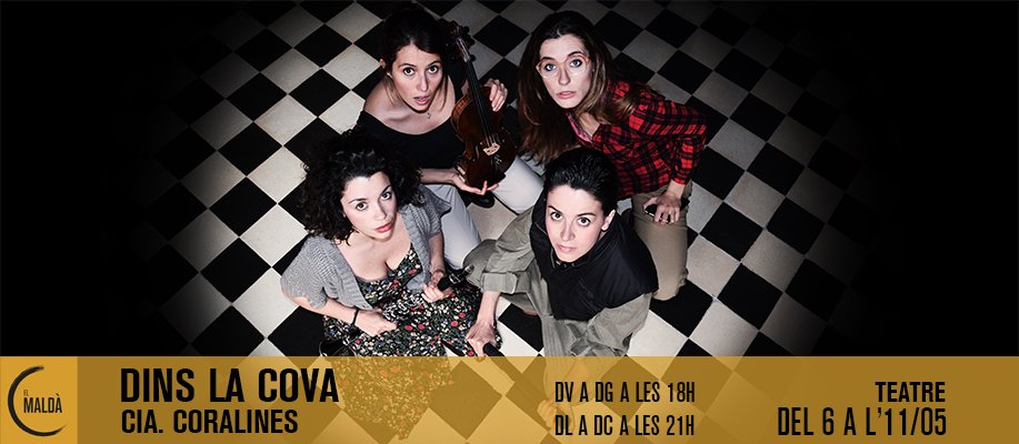 MinoriaAB's tweet photo. Les @ciacoralines i @putupau us esperen #DinsLaCova al @maldateatre... Només 3 dies! https://t.co/pzwa2v75qa https://t.co/qPw6whCanJ