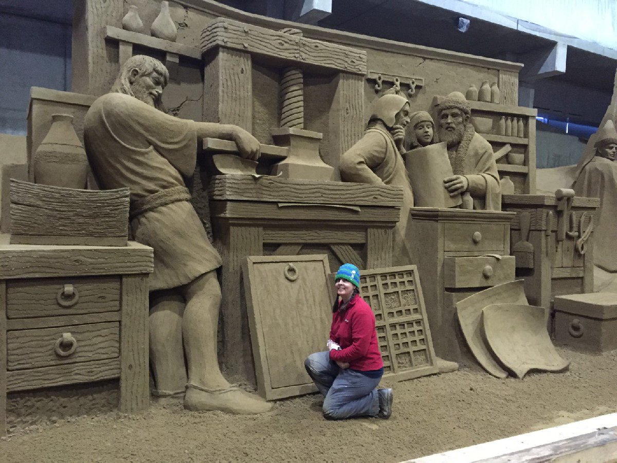 Karen Fralich-Toronto 
See her works at Hampton Beach June 16 - 18 #Hamptonbeach #sandsculpting #competition