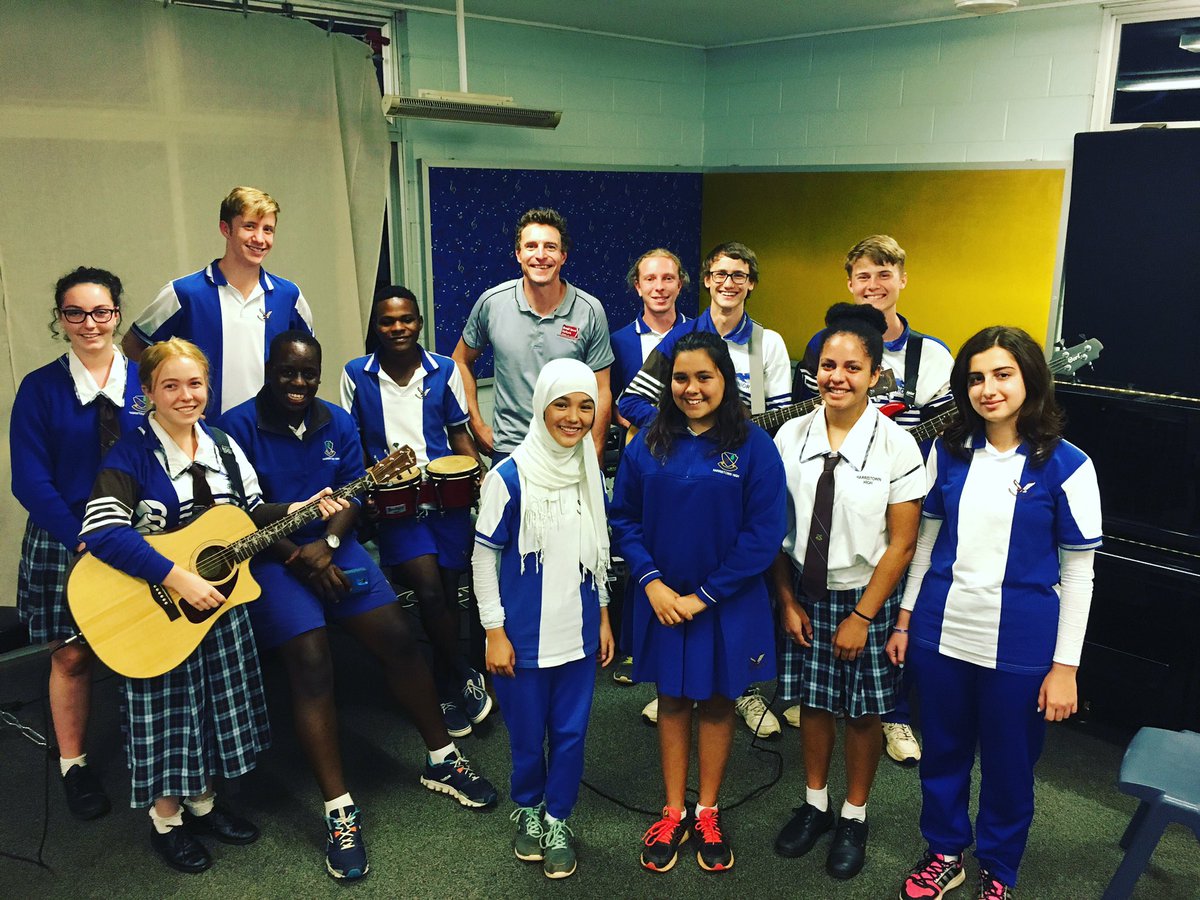 stcjosharnold's tweet photo. 'Walk Together Toowoomba' began at Harristown SHS. 
#harristownhigh #schoolofrock #schoolband #walktogether https://t.co/Vocu5PZJbM