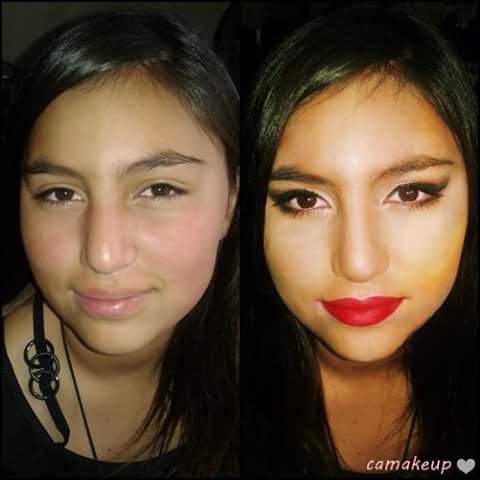 19Camakeup's tweet photo. Maquillaje antes y después :o https://t.co/axVl33itMp
