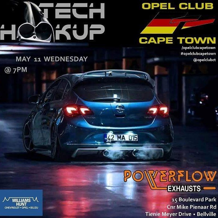 OpelClubCT's tweet photo. #opelclubcapetown #techhookup #powerflow #bellville 11 May Wednesday @ 7pm
Everyone welcome π https://t.co/9lbBnnJzBK
