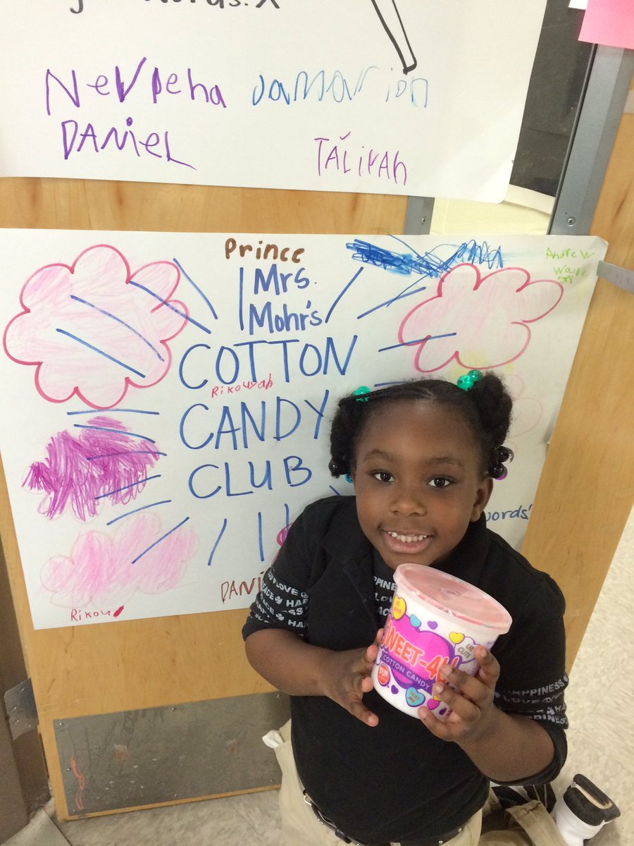 mrsmohrsclass's tweet photo. Introducing the newest member of the Cotton Candy Club! This girl knows 100 sight words! @ChurchwellMNPS https://t.co/BeuADbopKv