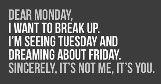 Sorry it's Monday!