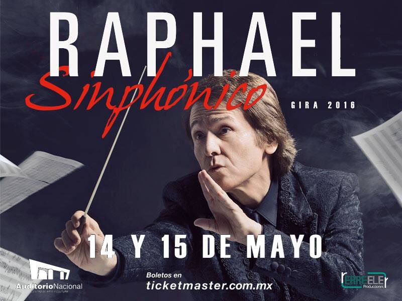 Este FINDE <a href="/RAPHAELartista/">𝗥𝗔𝗣𝗛𝗔𝗘𝗟</a> presentará en México DF su exitosa gira Sinphónica! 
San.14 &amp; Dom.15 en el <a href="/AuditorioMx/">Auditorio Nacional</a>