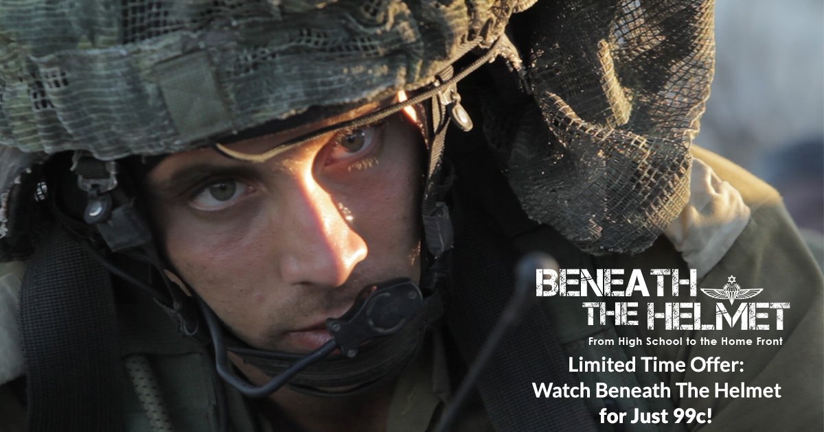 Special offer for week of #YomHaAzmaut - watch #BeneathTheHelmet for only 99c #IDF #Israel bit.ly/BTH_YH99c