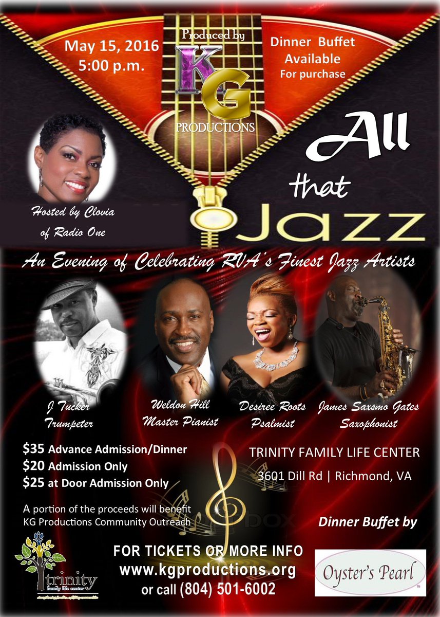 KGProdLLC's tweet image. RVA, looking for some Clean Fun?  Come out to RVA'S All That Jazz Celebration 5/15 @ 5:pm. jazz2016.eventbrite.com