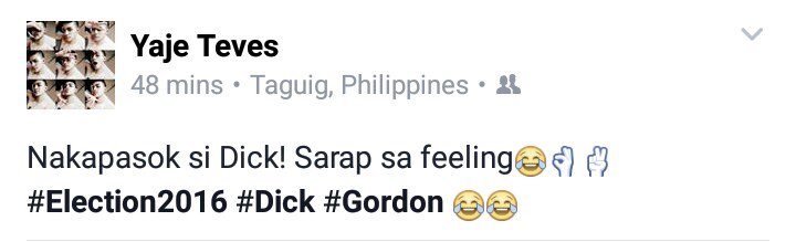 kirbylovesfood's tweet photo. Augh! 😂😂

#Election2016 #Halalan2016 #Dick #Gordon2016 #IpasokSiDick @DickGordonDG https://t.co/DL2pAPRuOF