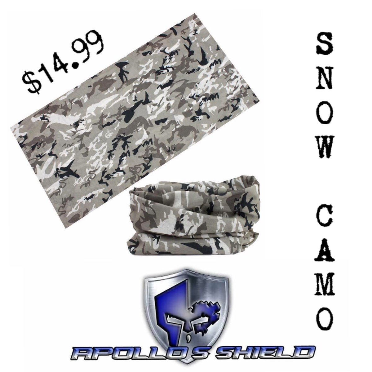 From our camo collection, "The Snow Camo" #protectyourface