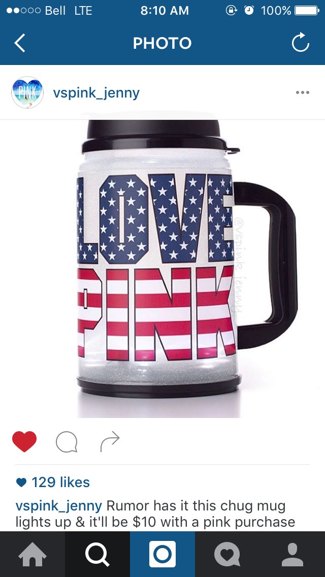 catreeena's tweet photo. @VSPINK I HEARD YOU MAY BE DOING LIGHT UP CHUG MUGS FOR $10 with pink perch... Please do this in Canada !! https://t.co/iIt5Tp8awZ