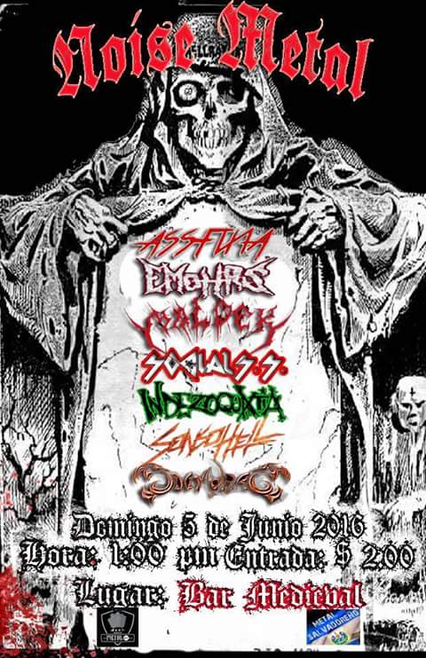 NACIONMETAL's tweet photo. 5 de Junio - Noise Metal - Bar Medieval - 13 horas - Cover $2.00 - #Assfixia @SOCIALSSTHRASH #Maldek #Sonsohell https://t.co/6JdlZG6Ak6
