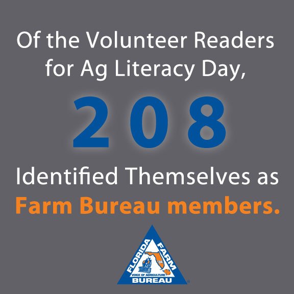 FlaFarmBureau's tweet photo. We are proud of our more than 200 members who stepped up and read on #AgLiteracyDay! #FAITC https://t.co/XX5q142tHo