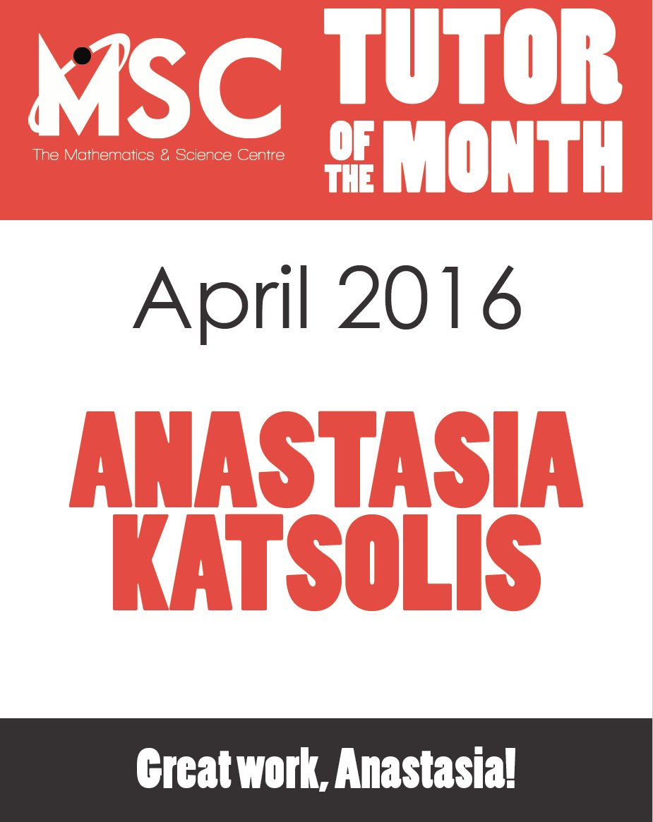 VanierSTEM's tweet image. Congratulations to Anastasia for being selected as tutor of the month for April!