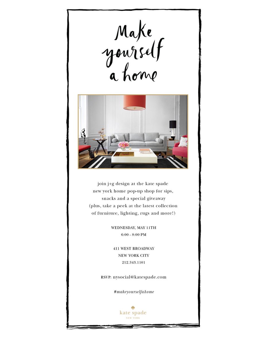HA_Alumnae's tweet photo. NYC Alums- join j + g design and owner Jennifer Beek Hunter '04 at Kate Spade NY's home pop up shop Wed, May 11! https://t.co/L8DzEOlbgh