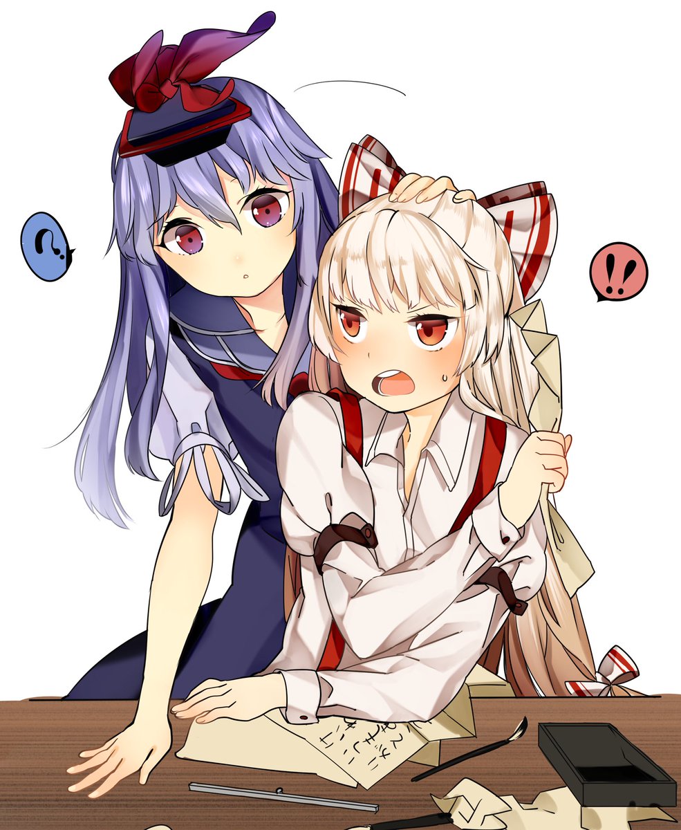 Onioncake A Twitter 今日の東方お絵描きでけねもこっぽいもの けいねへ いつも ありがとう もこうより 東方 藤原妹紅 上白沢慧音