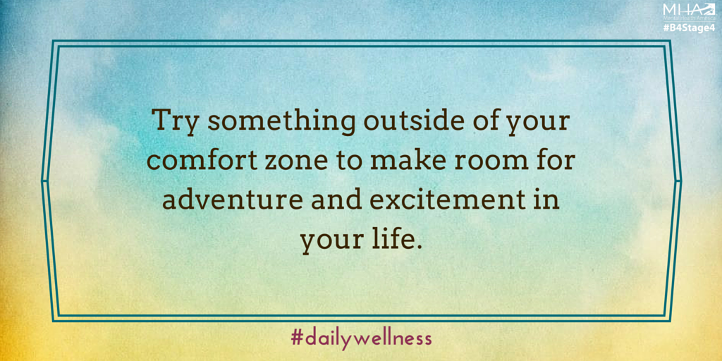 MentalHealthAm's tweet photo. Try something new! #MHM2016 #DailyWellness #Mentalillnessfeelslike https://t.co/L0b01r4LcA