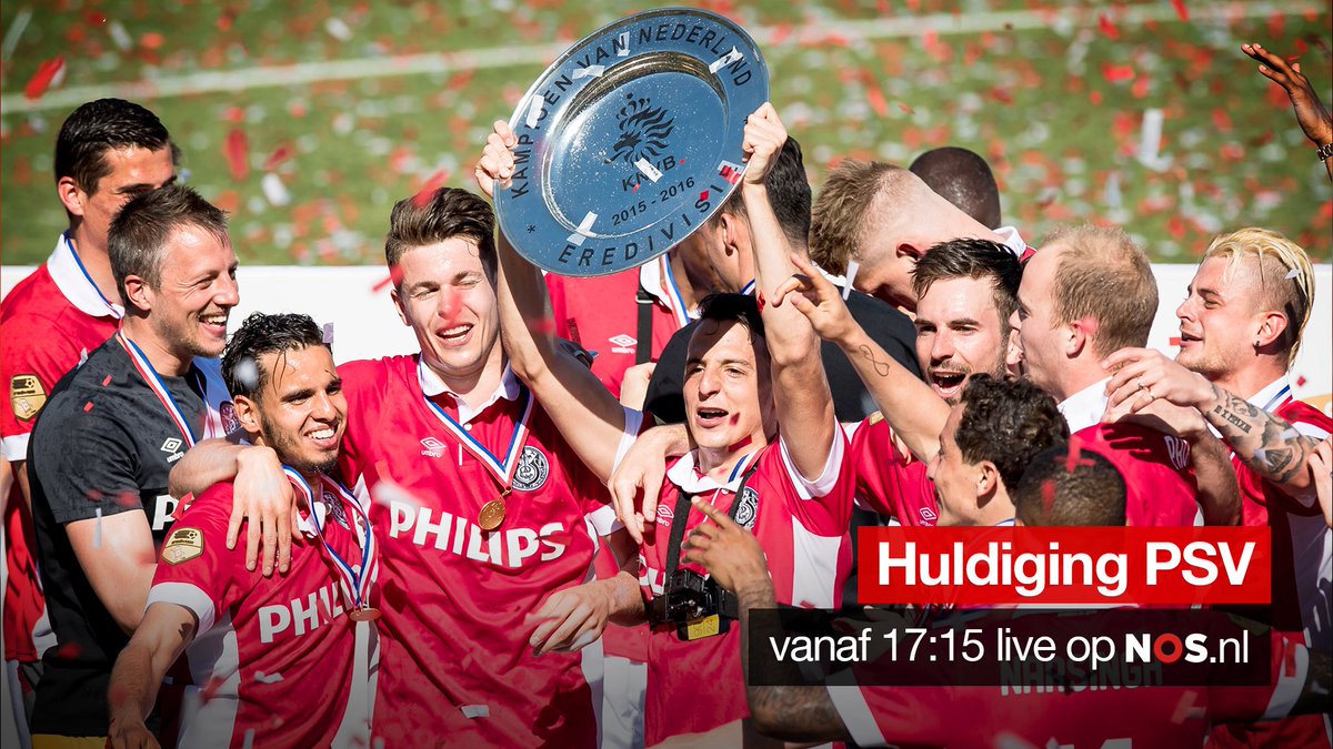 Het is feest in Eindhoven. Straks de beelden van de huldiging van PSV. Nu al een liveblog: nos.nl/l/2104055