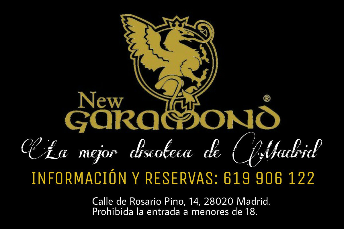 🔶🔶 NEW GARAMOND 🔶🔶
Jueves,viernes y sábados
🚺Chicas GRATIS + COPA
📋LISTAS VIP Y RESERVAS: 619 906 122
Javier Quiles