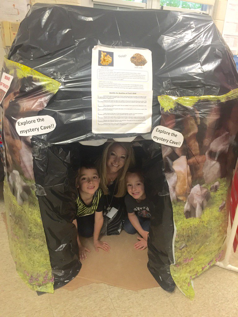 MESWV's tweet photo. Mrs. Di explores the cave in Pre-K. #ShowcaseMES #ShowcaseGrantCo https://t.co/dcY22dC1E6