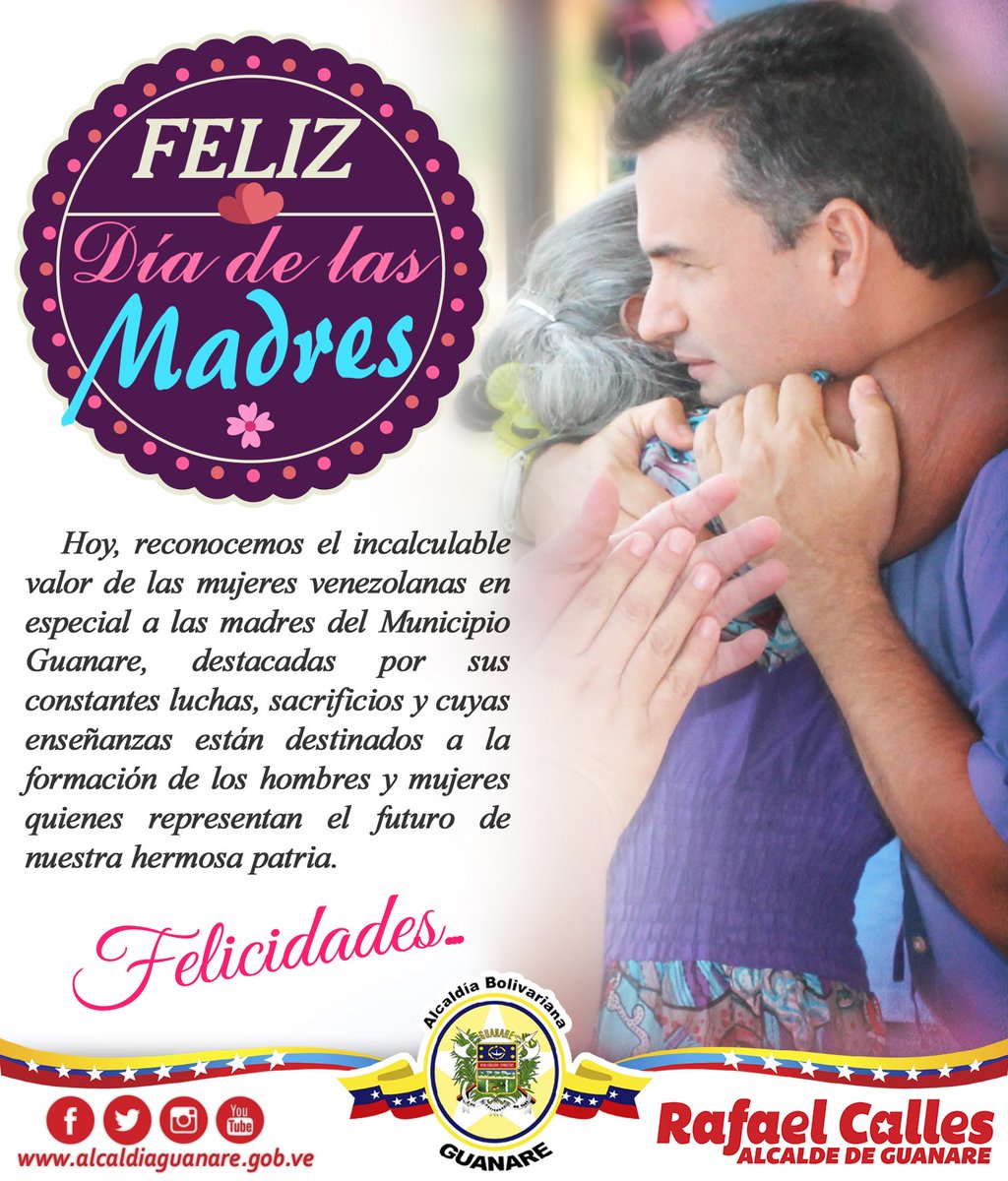alcaldiaguanare's tweet photo. Feliz Día a Todas las Madres.. https://t.co/WJLFnJhM4Y