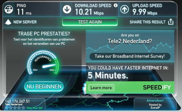 svv1991's tweet photo. @Tele2Webcare Internet tijdens Daluren zijn weer goed. Internet tijdens piekuren is nog steeds slecht. https://t.co/sgJgJI9UMJ