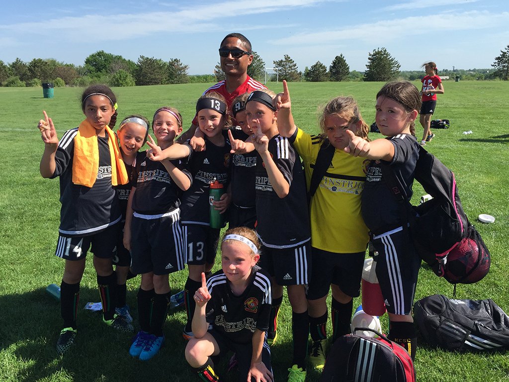 KCSC14's tweet image. Congrats to Coach Luke and the u9 Lady Blackstars for going 6-0-2 and ending the season in 1st place in division 3.