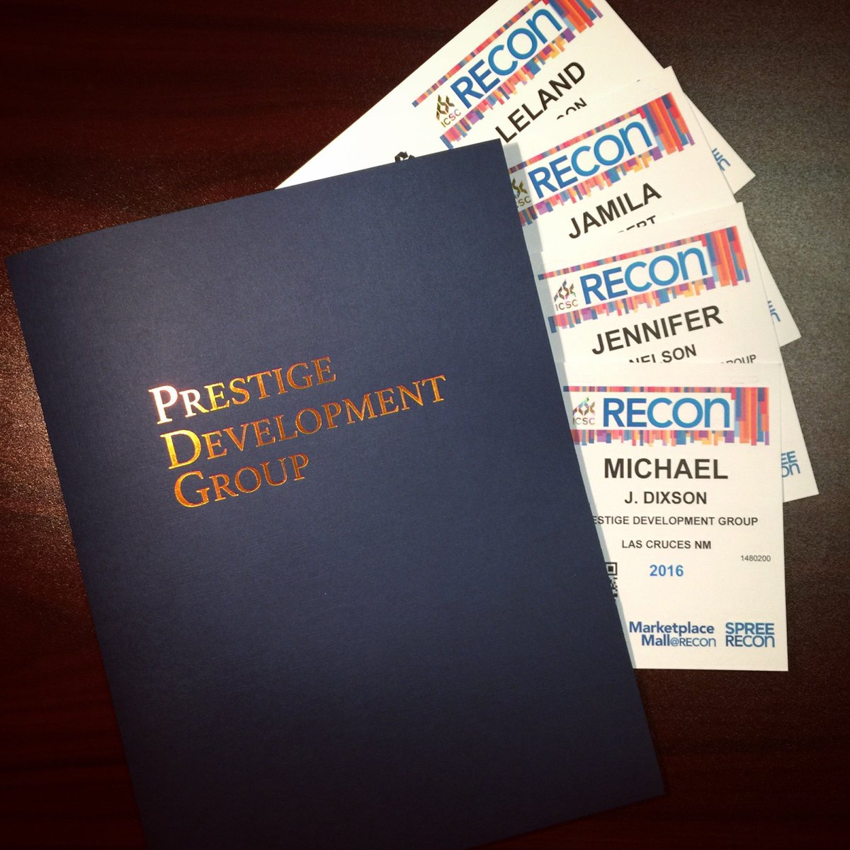 PrestigeDG's tweet photo. Badges? Check.
We're THRILLED about #ICSCRECon! @ICSC @ICSC_RECon #ICSCRECon2016 #PrestigeDevelopmentGroup #NNN https://t.co/NyVspKuqT0