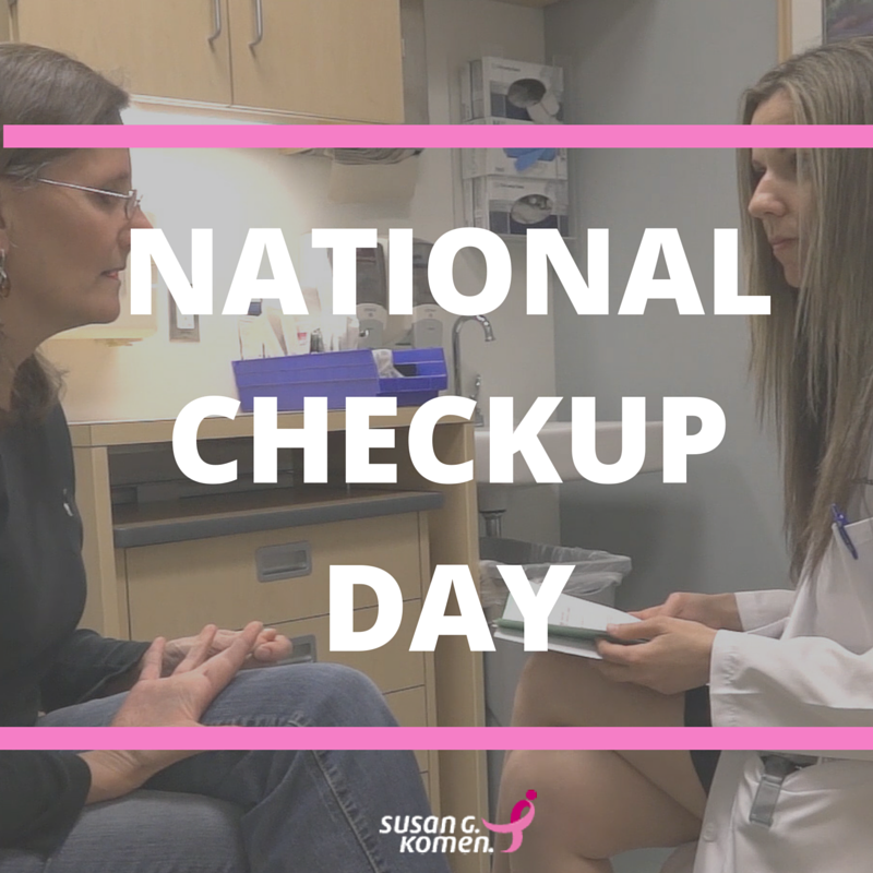 SusanGKomen's tweet photo. It's #NationalWomensCheckupDay! Encourage wmn 2 schedule their annual well-woman visit https://t.co/vtGkCaIkni #NWHW https://t.co/um9caq9wCi