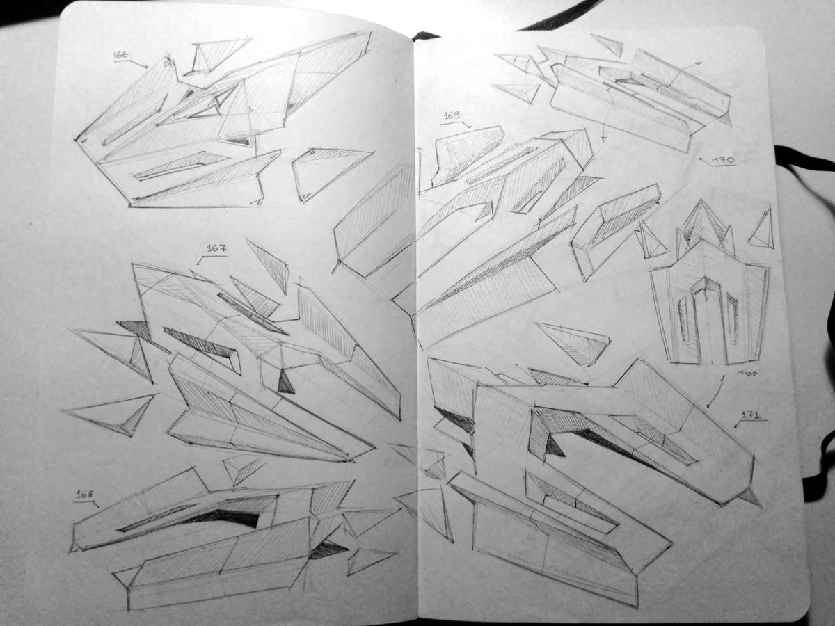 PolyRace's tweet photo. Some #sketches of the Trackr hovercraft for you people! ✏📖✨ #gamedev #gameart https://t.co/Rw29YdI0FW