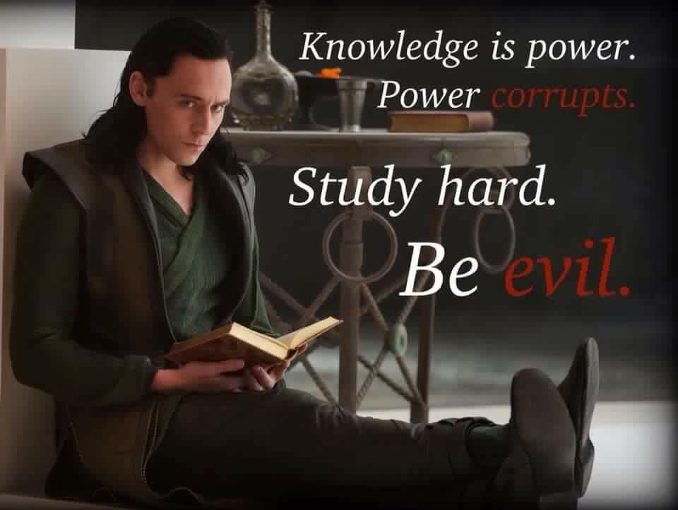 HooleyBundschu's tweet photo. Maybe not the best advice, but could be helpful still...Maybe? Anyway, good luck with #Finals (Day 1)!!! #LokiWisdom https://t.co/zAlBfbOHvt