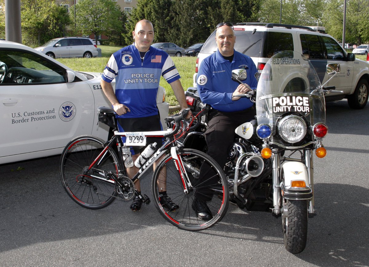 CBP's tweet image. #CBP officers are riding to DC as part of #PoliceUnityTour to honor those who have died in the line of duty #NPW2016