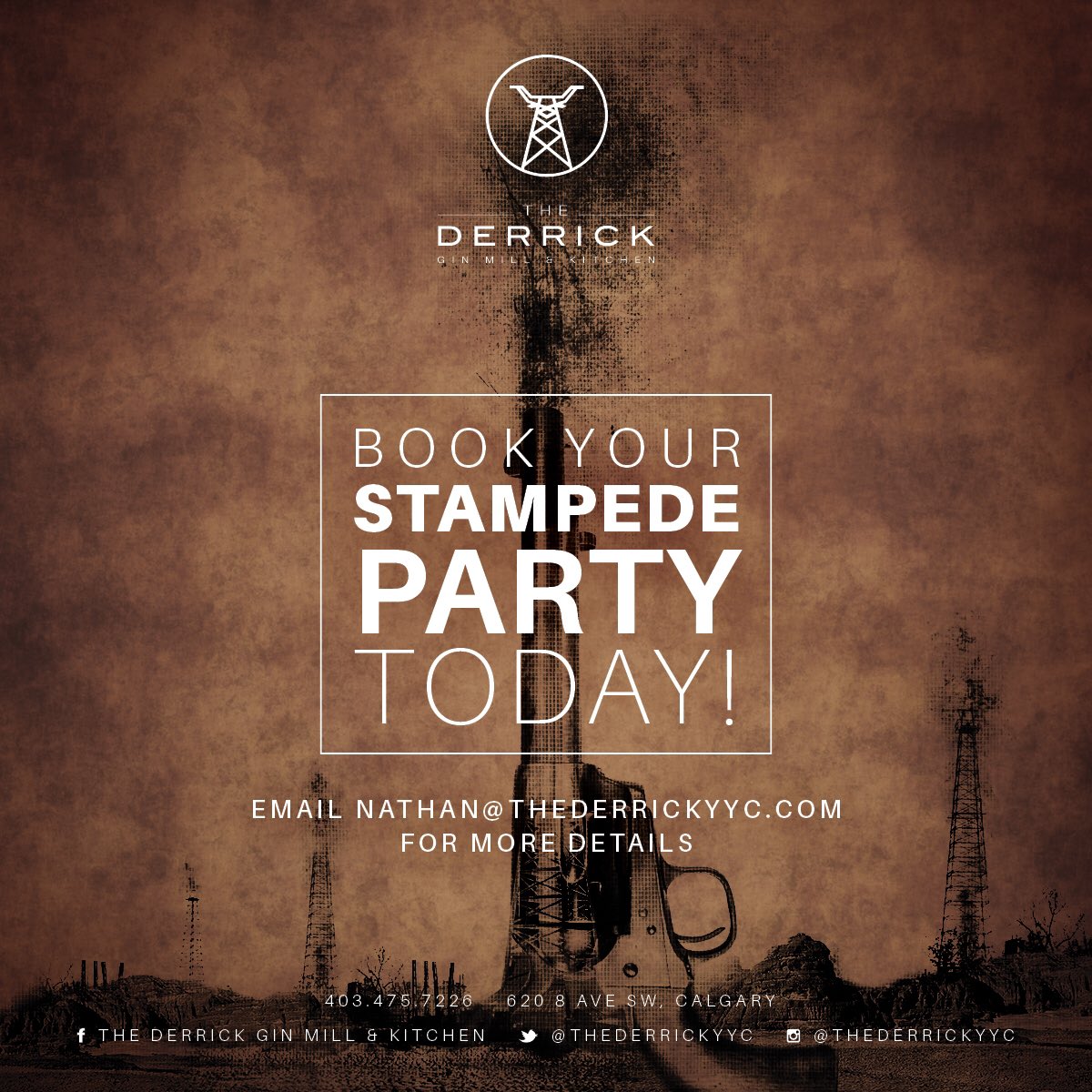 #Stampede2016 Menu will be released soon.  We will be smoking everything!  

Book your Stampede Party Now! #BBQ #gin