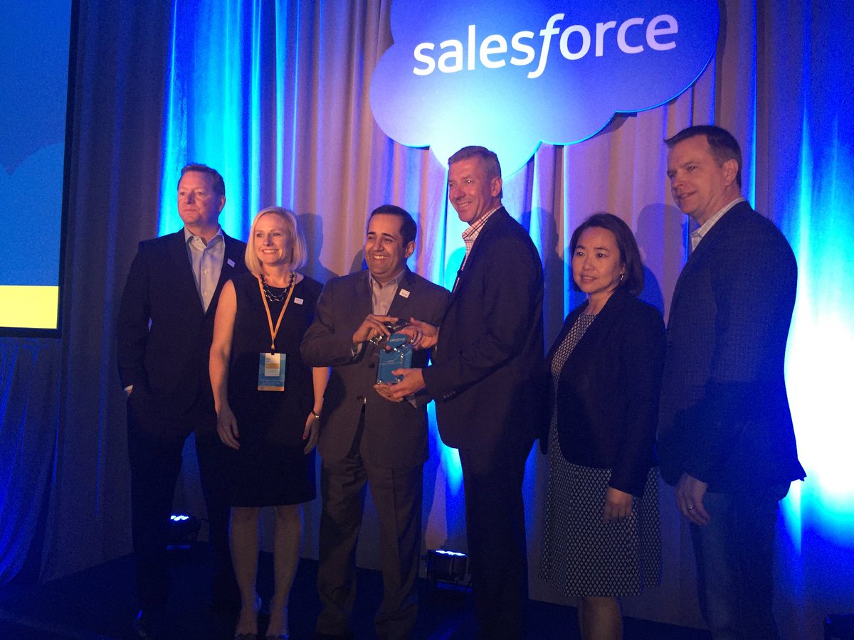 DEGdigital's tweet photo. Honored and thrilled to receive the 2016 @marketingcloud Partner of the Year award! #CNX16 #DEGinATL https://t.co/lTnzpDlNql