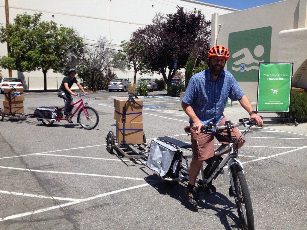 bikesv's tweet photo. Shout out to @LinkedIn, who picked up their #btwd energizer station materials by bike! Visit them at 605 w. Maude https://t.co/EYb4JalTDu