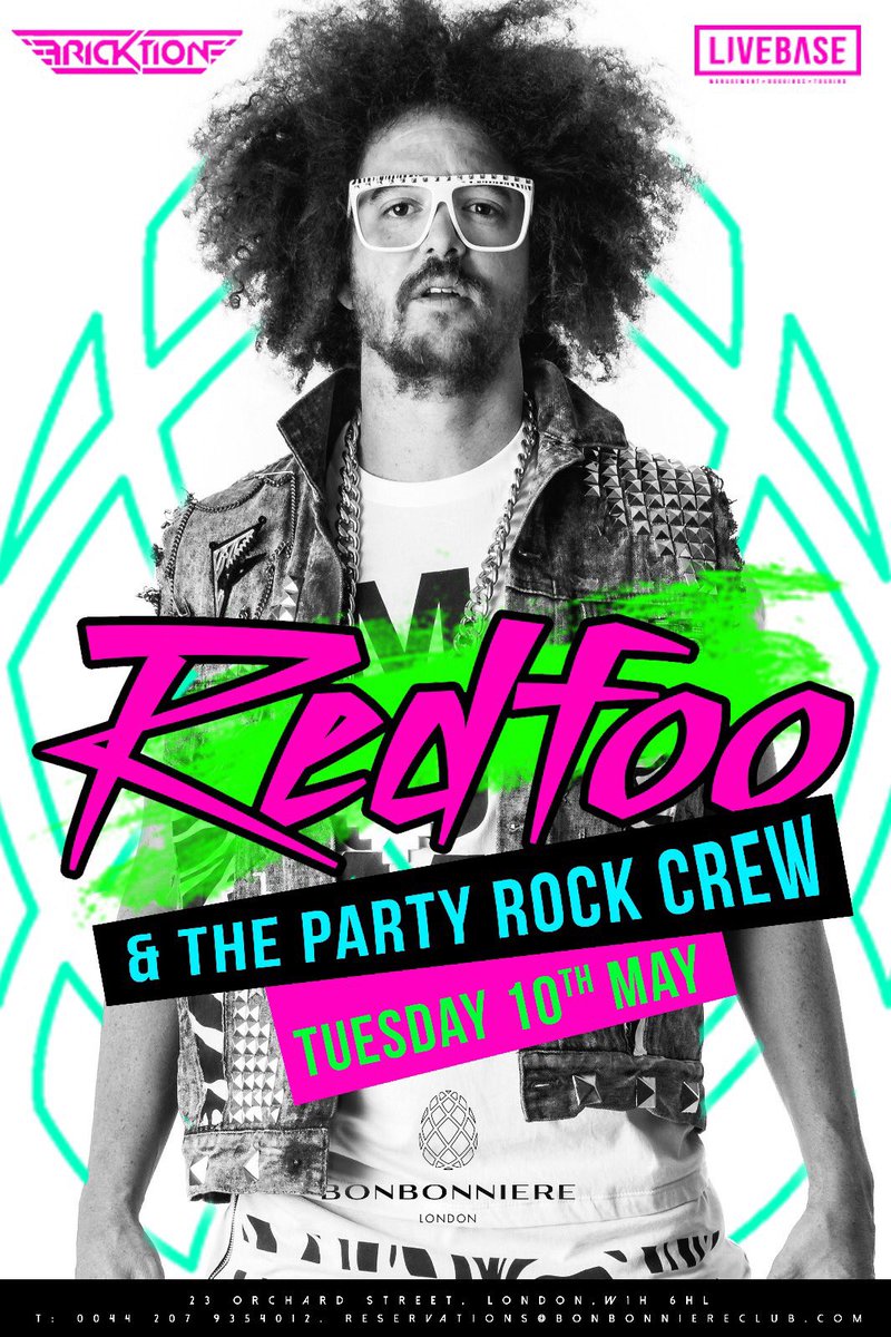 Tomorrow night we have another crazy #HipHopTuesday DJ set &amp; Live Performance from <a href="/Redfoo/">Redfoo ❌</a> &amp; The Party Rock Crew! 🙌🏽