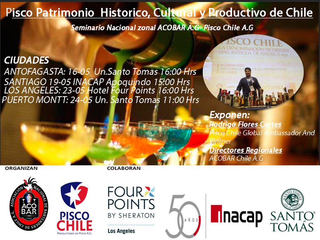 Seminario nacional de coctelería,completamente gratis infórmate y participa #bartending #Chile #Mixologia #ACOBAR