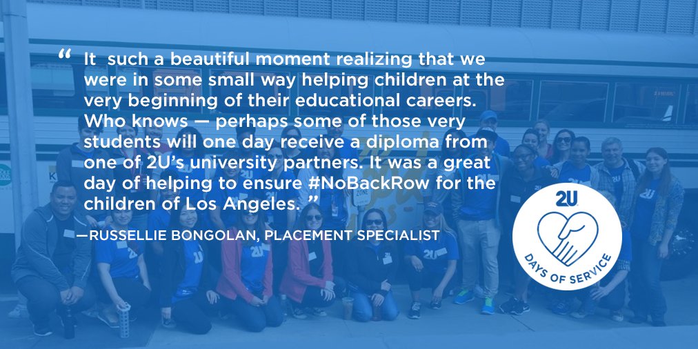 2U_education's tweet photo. Giving back is important to us. See how 2Utes made an impact in our community: https://t.co/sIyfdWeaWA #GIvingBack2U https://t.co/s0yIK4OBSS