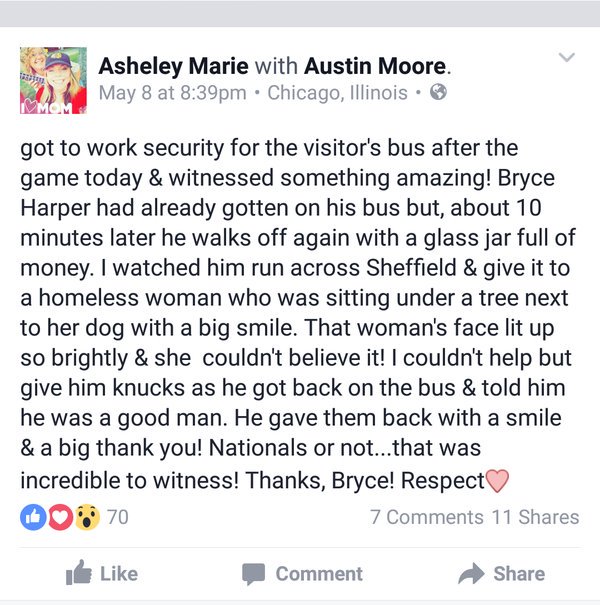 RealKentMurphy's tweet photo. Bryce Harper is amazing on &amp; off the diamond  https://t.co/l6f9gVuZ3O