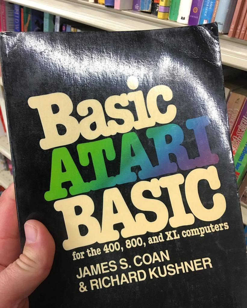 BigBobBurns's tweet photo. Saw this book at the thrift store. The struggle was real. #Atari #AtariBasic #1984 https://t.co/gYqLyliXho https://t.co/XZd2WmiNWD