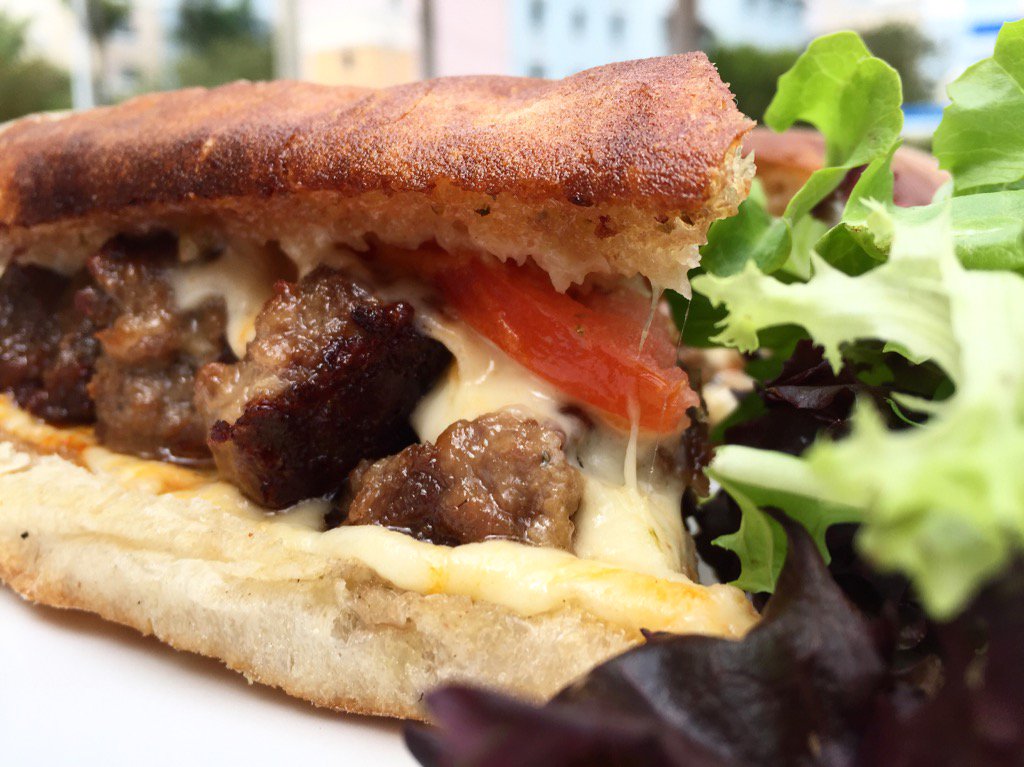 JakeandTheCake's tweet photo. Ready for #lunch? Try our meatball sandwich with melted Muenster cheese, kalamata sauce and tomato. #cravethejake https://t.co/adDYkzzT6o