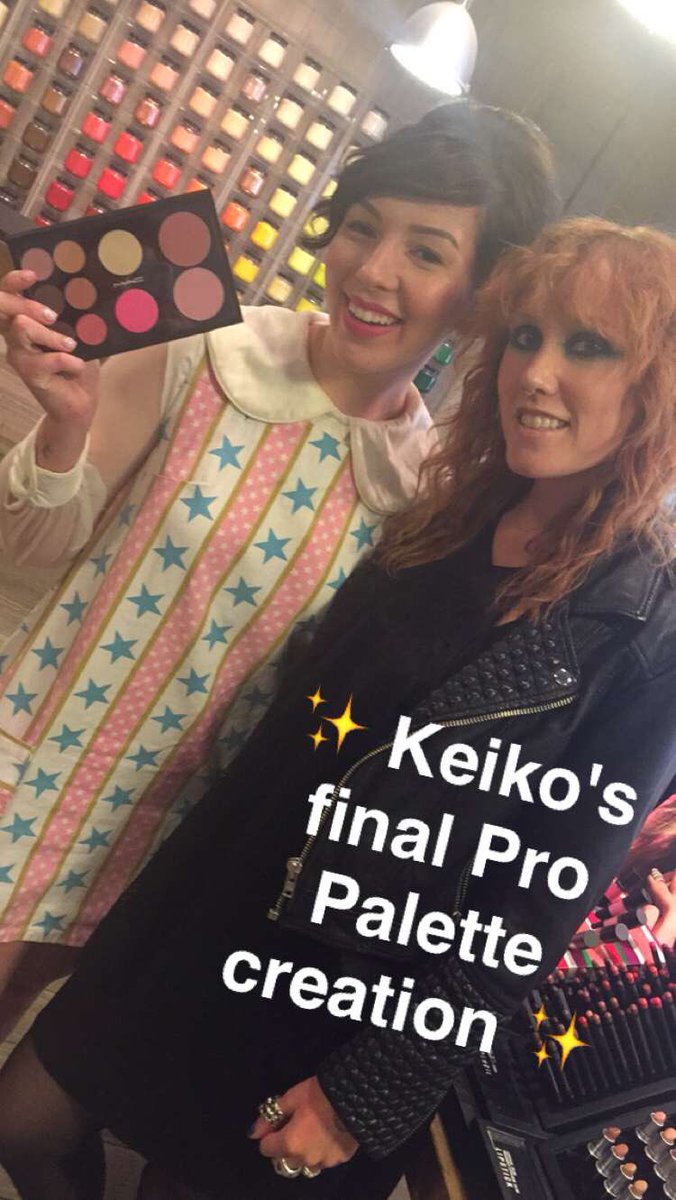 MACcosmetics's tweet photo. .@keikolynn stopped by to play with #MACProPalettes. Want to create your own? Head to a MAC store! https://t.co/PLa0TWwCDc